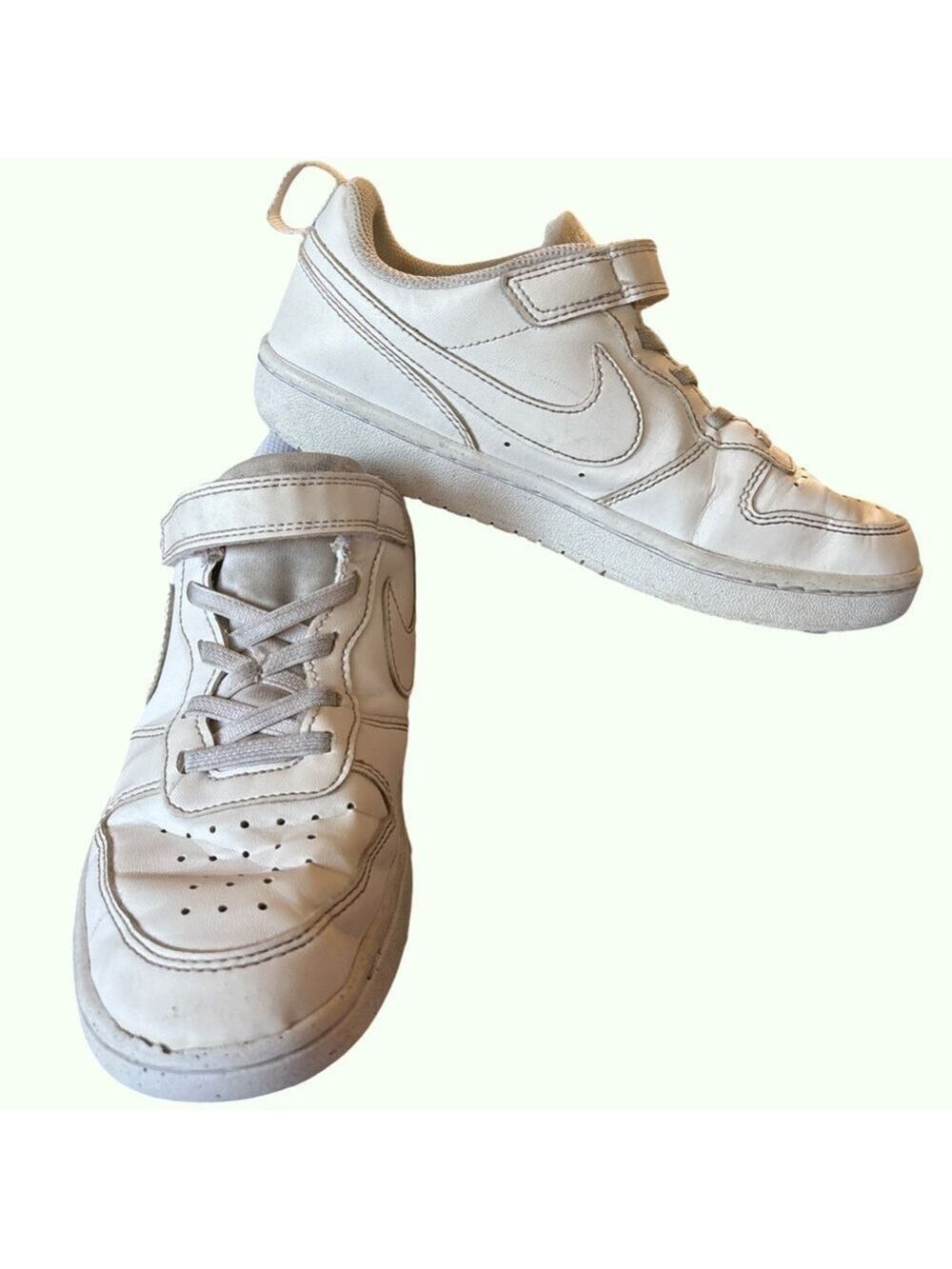 Nike White Minimalist Court Borough Low Recraft Sneakers size 3 Youth